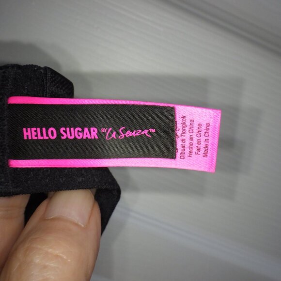 La Sensa Hello Sugar Women's Padded Underwire Push-up Bra 36C Black Red Lace - Picture 7 of 9